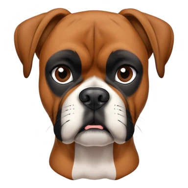 Boxer dog with black muzzle  sticker