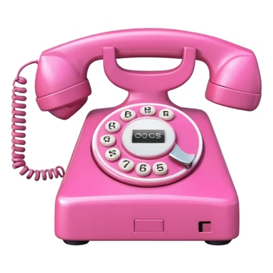 Pink old phone sticker