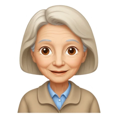 In medieval fairy tales, a kind and amiable grandmother dressed in plain clothes sticker