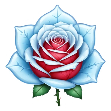 An icy rose sticker