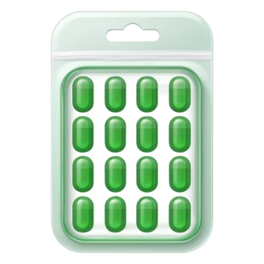 blister pack and green medicines sticker