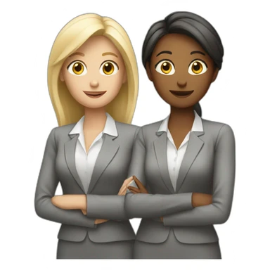 two white business women talking sticker