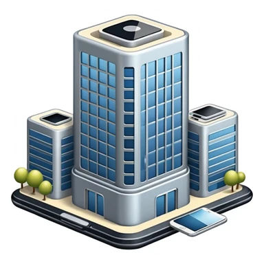 building linked to multiple electronic devices sticker