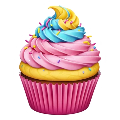 Cupcake with pink icing sticker