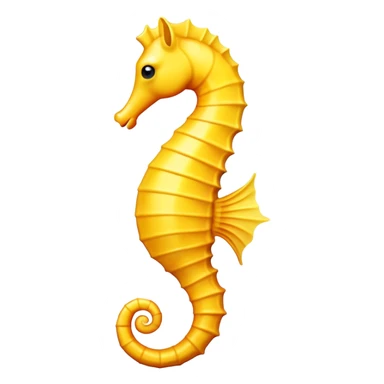 Yellow sea horse facing left sticker