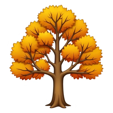 Autumn tree with no leaves sticker