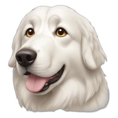 Pyrenees mountain dog White one eye sticker