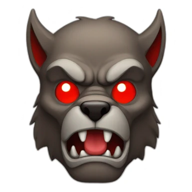 Muscular werewolf with red eyes sticker