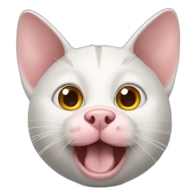 cat with big pig nose sticker