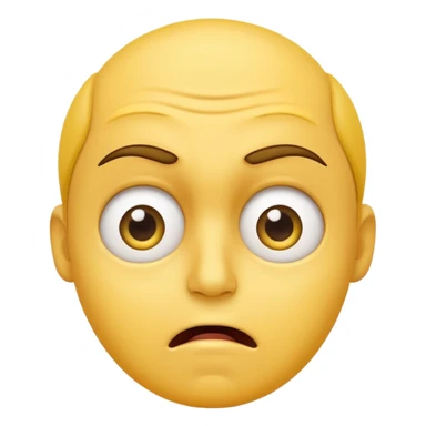 emoji generic yellow face but stressed and excited at the same time sticker