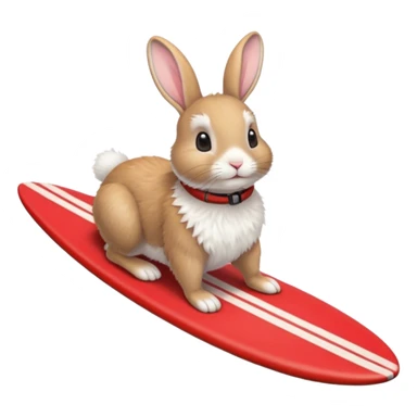 rabbit-riding-a-red-surfboard sticker