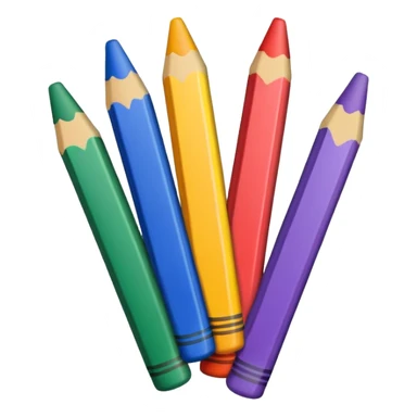 colorful crayons sticker