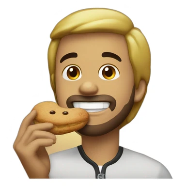 Drake smiling eating a cookie sticker