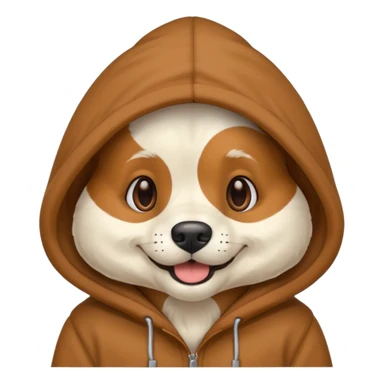 Dog with a hoodie  sticker