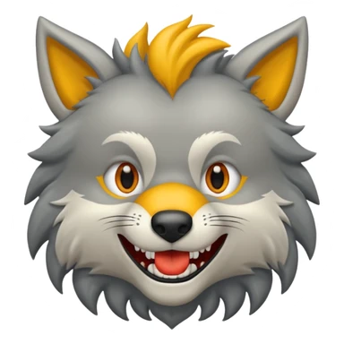 Tráeme una imagen de un lobo enojado sticker