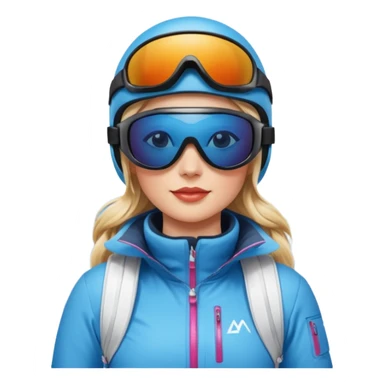 Woman Skiing Background Matterhorn sticker