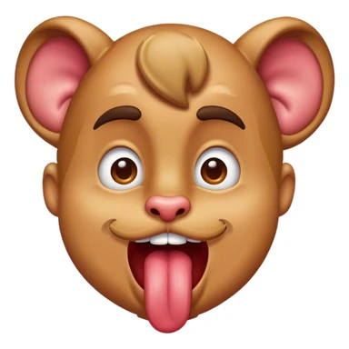 Guy with tongue out going crazy sticker