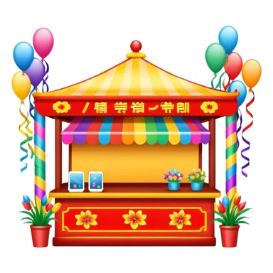 spring festival booth sticker