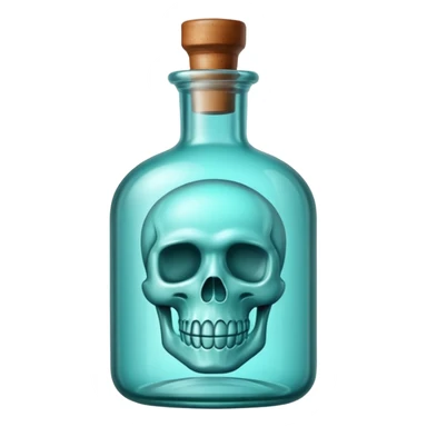 Cyan poison bottle  sticker