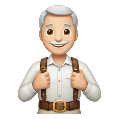 papa avec une ceinture dans la main sticker