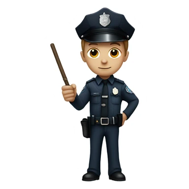 Harry Potter dressed as a police officer, wearing a uniform with a badge, holding a wand like a baton, and looking ready to keep the magical world safe sticker