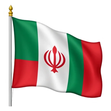 Iran flag with Pahlavi logo sticker