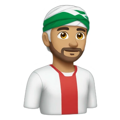 Oman A man A man wearing a sportswear in Oman 🇴🇲 sticker