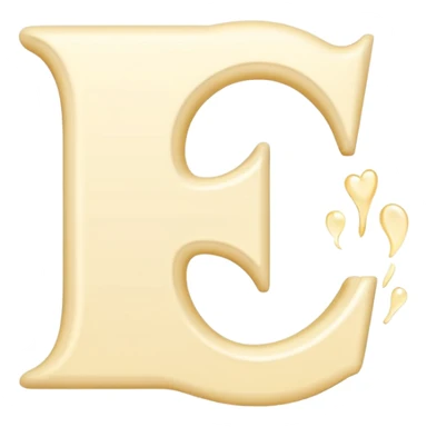 Light creamy color romantic letter sticker