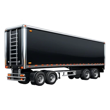 Black Semi trailer rear sticker