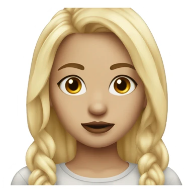 blonde haired girl with septum piercing  sticker