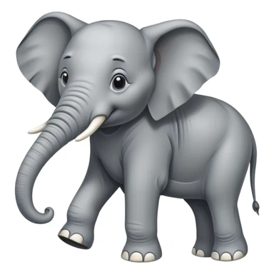 un elefante con 3 piernas sticker