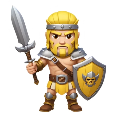 BARBARO DE CLASH OF CLANS QUE TIENE PELO AMARILLO sticker