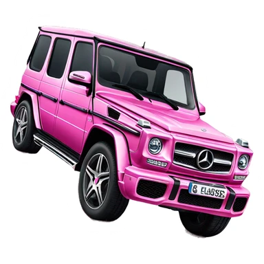 Pink Mercedes G-Klasse decorated with diamonds everywhere  sticker