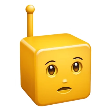 Un carré jaune avec un point d’interrogation blanc à l’intérieur  sticker