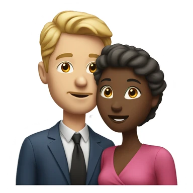 White male husband, blowing a kiss to his wife  sticker