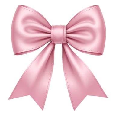 light pink ribbon bow sticker