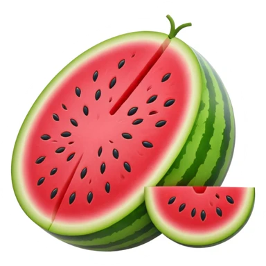 an emoji of an open watermelon but with purple instead of green sticker
