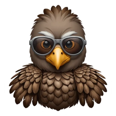 vulture wearing reflective sunglasses sticker