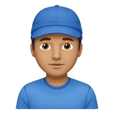 blue tennis hat and blue tshirt man sticker