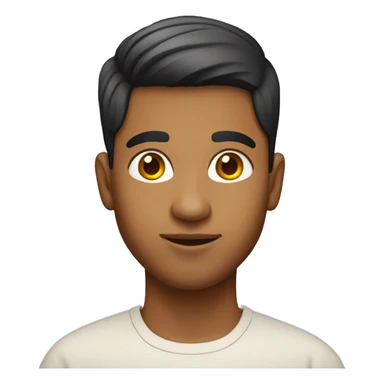 Young Indian guy with clean haircut, light skin tone sticker