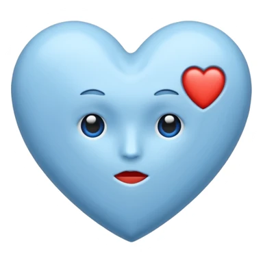 Emoji azul claro corazón roto sticker