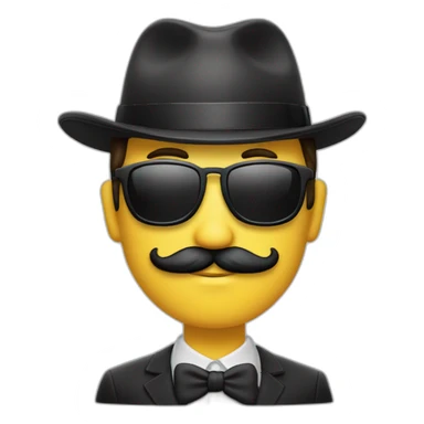 señor con bigote y gorra sticker