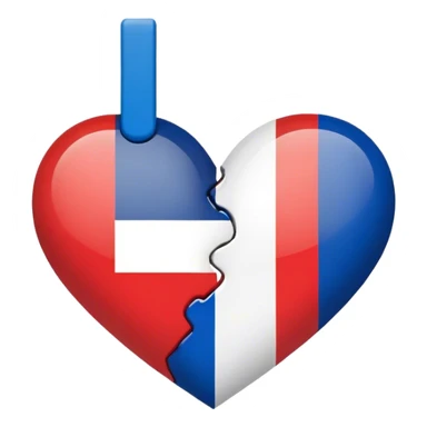 a heart divided in half containing the flag of France on one side and flags from around the world on the other sticker