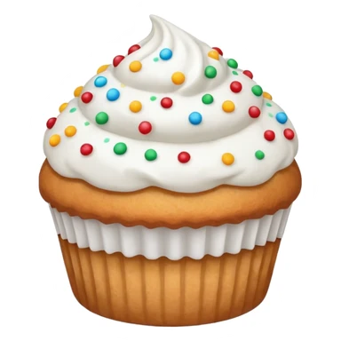 white coloured muffin with white topping sticker