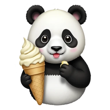 Panda eating ice creamrr sticker