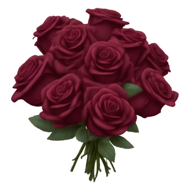 bouquet of burgundy roses  sticker