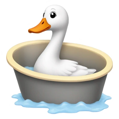 Goose in a bathtub sticker