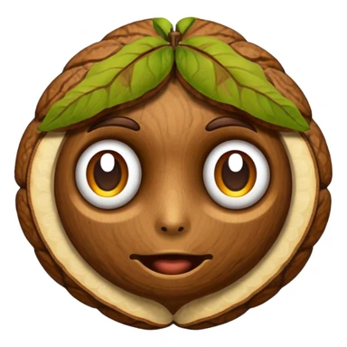 Walnut emoji. Just a walnut. sticker