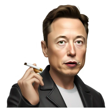 Elon musk smoking weed sticker