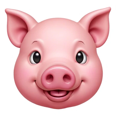 Cinematic Comical Pig Portrait Emoji, Head tilted dramatically with an exaggeratedly amused expression, featuring a striking rosy-pink hide with a playful snout and wide, expressive eyes filled with playful disbelief, Simplified yet hilariously expressive features, highly detailed, glowing with a slightly sassy glow, high shine, dramatic yet playful, stylized with an air of cheeky mischief, bright and endearing, soft glowing outline, capturing the essence of a spirited and over-the-top pig, so meme-worthy it feels like it could oink its way into internet fame instantly! sticker